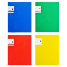 ECO Chungwoon PP 亮面5格Plus文件夾 A5, 隨機出貨, 4個