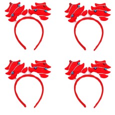 聖誕樹造型髮箍, 鈴鐺紅款, 4個