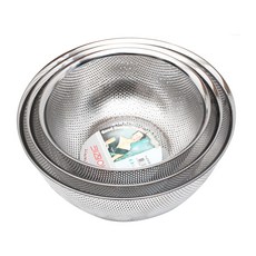 Kitchen-Art 不鏽鋼網孔圓形籃 3件組, 1套