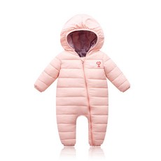 BabyMax 童款素色連帽防寒連身衣 R0865