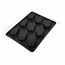 9格不沾迷你聖誕樹造型烤盤模具, 1個