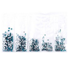 사라센 네일파츠 원더 크리스탈 데코 스톤 세트, 8 블루쉬그린, 1개