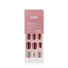 KISS NEW YORK Press&Go超薄美甲貼, Ginger cookie man, 1組