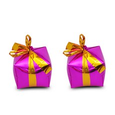 WOW PARTY KOREA 禮物盒 鋁箔氣球 W, 粉紅色, 2個