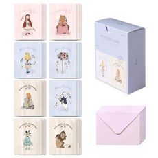 walgadaks 童話故事卡片 40入+信封袋 20入, 混色, 1組