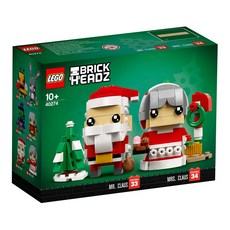 LEGO 樂高 BrickHeadz系列聖誕老公公和聖誕老婆婆 40274, 混色