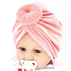 兒童天鵝絨甜甜圈嬰兒帽
