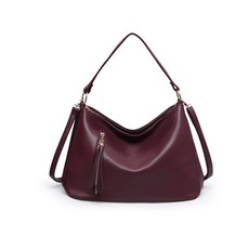 FROMHEAVEN Jelina 女性肩背彎月包 S249, 酒紅色