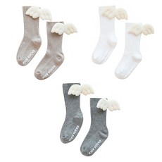 Mom's care 新生兒天使翅膀造型羅紋襪 Y054BSSSSSSSS7 3雙組