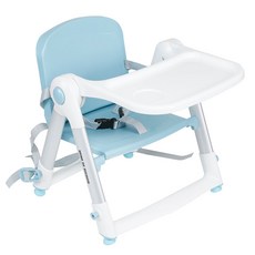 MIMI DE BICHON 便攜式孩童折疊桌椅+坐墊座+螺絲+專用收納袋, 藍色