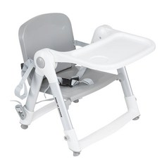 MIMI DE BICHON 便攜式孩童折疊桌椅+坐墊座+螺絲+專用收納袋, 灰色