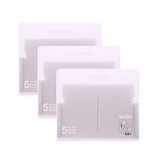 인디 5포켓 파티션 도큐멘트 파일 가로형, 회색, 3개