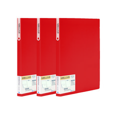 Heemang Melliv A4槓桿式文件夾, 紅色, 3個
