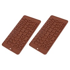 扁平字母矽膠模具 52孔, 單一顏色, 2個