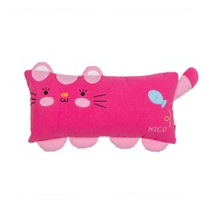 恐龍造型兒童枕頭, 亮粉色小貓款, 1個