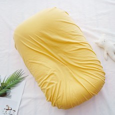 Malolotte C曲線防溢奶枕 + 莫代爾枕套, 黃色