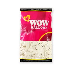 WOW PARTY KOREA 快樂聖誕節氣球 50入, 白色, 1個