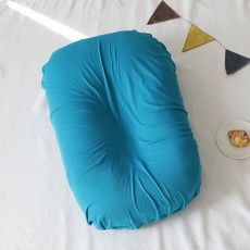 Malolotte C曲線防溢奶枕 + 莫代爾枕套, 藍色