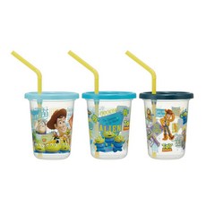 Skater 玩具總動員吸管水瓶 3入, 混色, 230ml