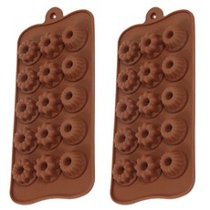 15格矽膠迷你可麗露造型模具, 單色, 2個