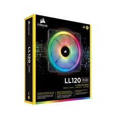 CORSAIR 海盜船 散熱風扇, LL120 RGB, 黑色, 1個