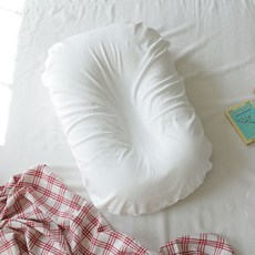 Malolotte C曲線防溢奶枕 + 莫代爾枕套, 白色