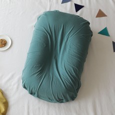 Malolotte C曲線防溢奶枕 + 莫代爾枕套, 綠色