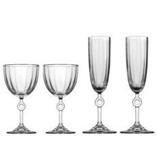 Pasabahce Amore 紅酒杯 280ml + 香檳杯 150ml, 2套