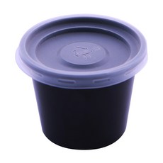 多用途黑色醬料杯 150ml 上部直徑 7.5cm x 高 5.8 cm, 100個, 1個
