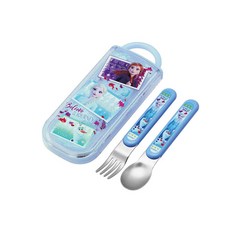 Skater 冰雪奇緣2滑蓋式湯匙叉子餐具組, 混色, 湯匙+叉子+盒子, 1組