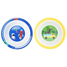 진저 유아 디자인 시리얼볼 2종 세트, 우주로켓, 트럭애니멀, 1세트