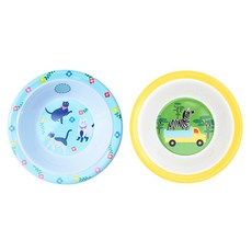 진저 유아 디자인 시리얼볼 2종 세트, 고양이, 트럭애니멀, 1세트