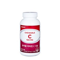 GNC 츄어블 비타민C 100 영양제, 125정, 1개