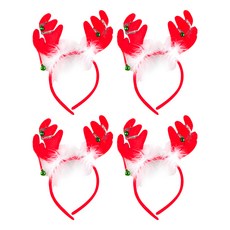 PARTYSHOW 可愛魯道夫髮箍, 混合顏色, 4個