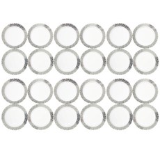 塑膠經典銀盤 19cm, 1件, 24個