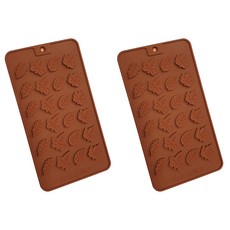 矽膠扁平葉子24孔模具, 單一顏色, 2個