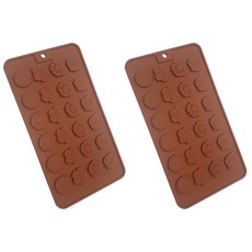 24孔扁平花朵矽膠模具, 單一顏色, 2個