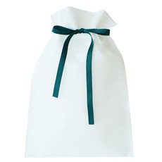 도나앤데코 엘리스 크리스마스 선물포장 기프트 부직포 주머니, 화이트, 10개