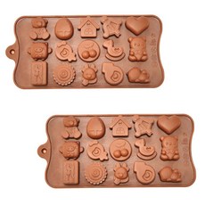 15格矽膠迷你造型模具, 單色, 2個