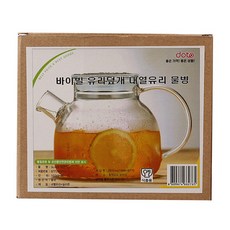 寬口耐熱玻璃茶壺, 1L, 單色