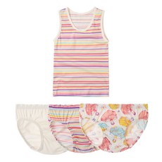 withorganic 孩童印花內褲 3入+背心