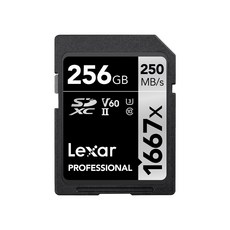 Lexar 雷克沙 記憶卡 SD Canon Sony Nikon 相機 1667倍速 V60, 256GB, 1個