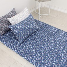 CHOUETTROOM 半花卉超細纖維溫熱水墊套, 藍色