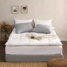 簡約柔軟床鋪墊, 純白