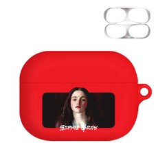 BANIMONG 名畫2 矽膠 AirPods Pro 保護殼 + 防鐵粉貼紙, 單一商品, 灰色