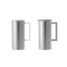 JVR 不銹鋼水瓶 2 件套, 灰色, 象牙色, 1.6L