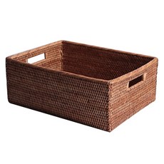 라탄 핸들 직사각 바구니 대 46 x 36 x 20 cm, 1개