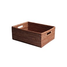 藤柄長方形籃子小號 37 x 26 x 11cm, 單色, 1個