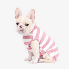 RealPet 條紋針織狗狗衣服, 粉紅色