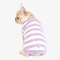 RealPet 條紋針織狗狗衣服, 紫羅蘭色